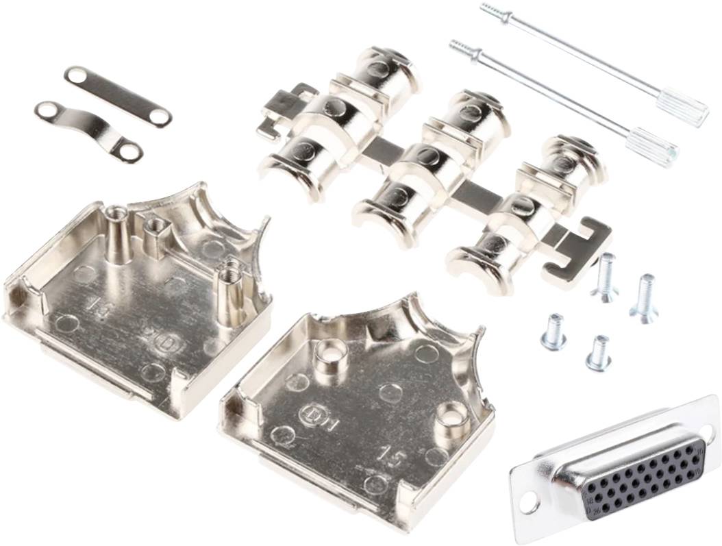MH Connectors MHDM15-HD26FS-K Kit embase SUB-D mâle 180 ° Nombre de pôles: 15 fût à souder 1 pc(s)