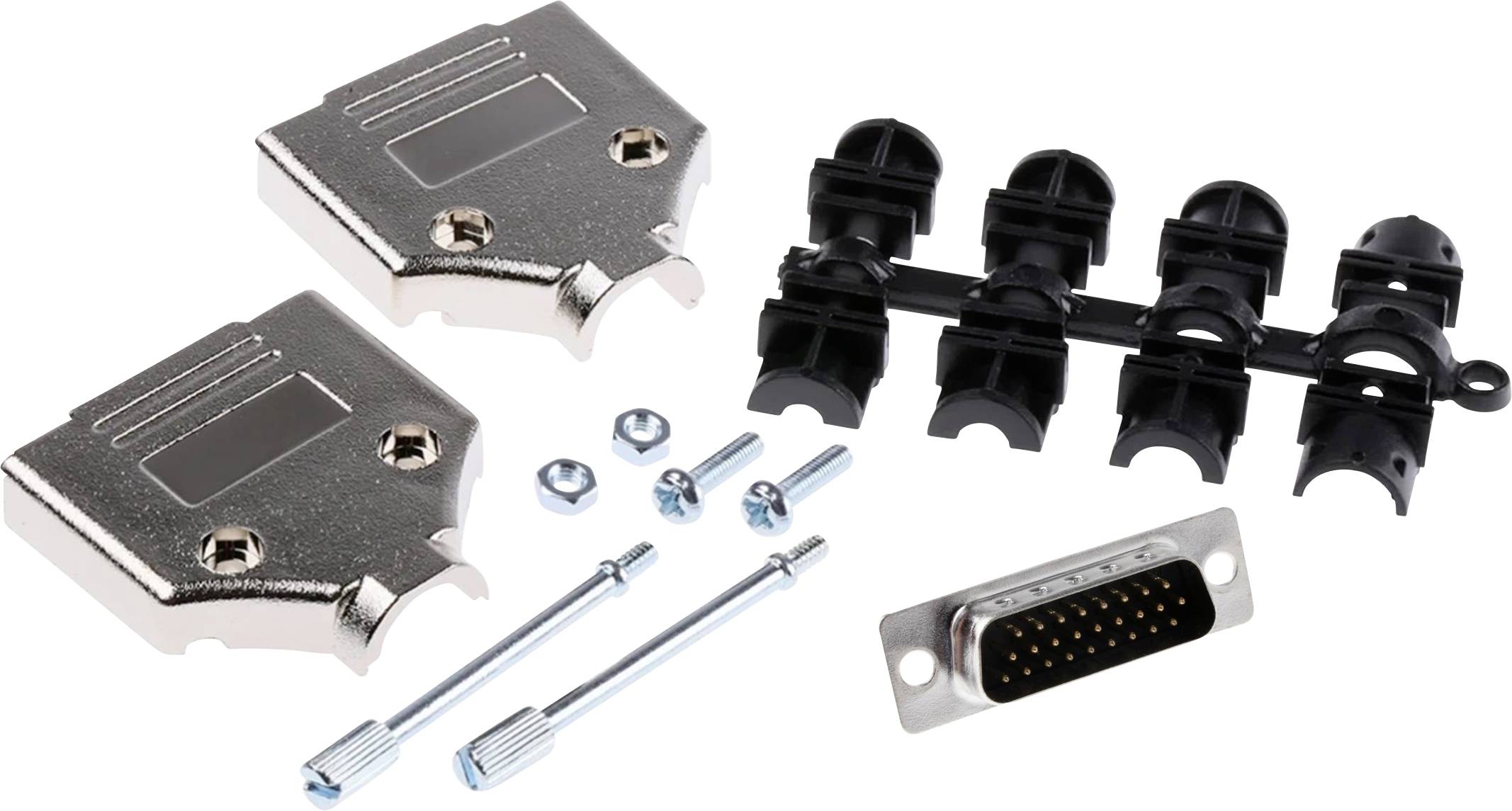 MH Connectors MHDTPK15HD26MS-K Kit embase SUB-D mâle 180 ° Nombre de pôles: 15 fût à souder 1 pc(s)