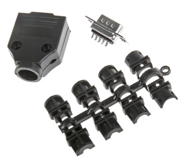 MH Connectors MHDTPPK9-DB9P-K Kit embase SUB-D mâle 180 ° Nombre de pôles: 9 fût à souder