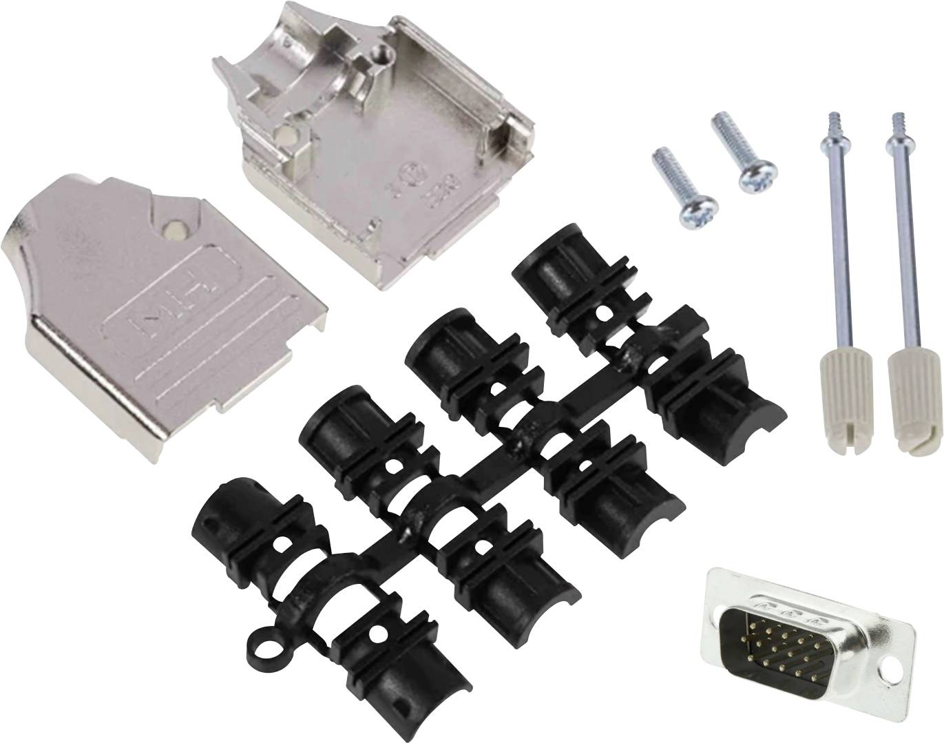 MH Connectors MHDTZK9HD15MS-K Kit embase SUB-D mâle 180 ° Nombre de pôles: 9 fût à souder 1 pc(s)