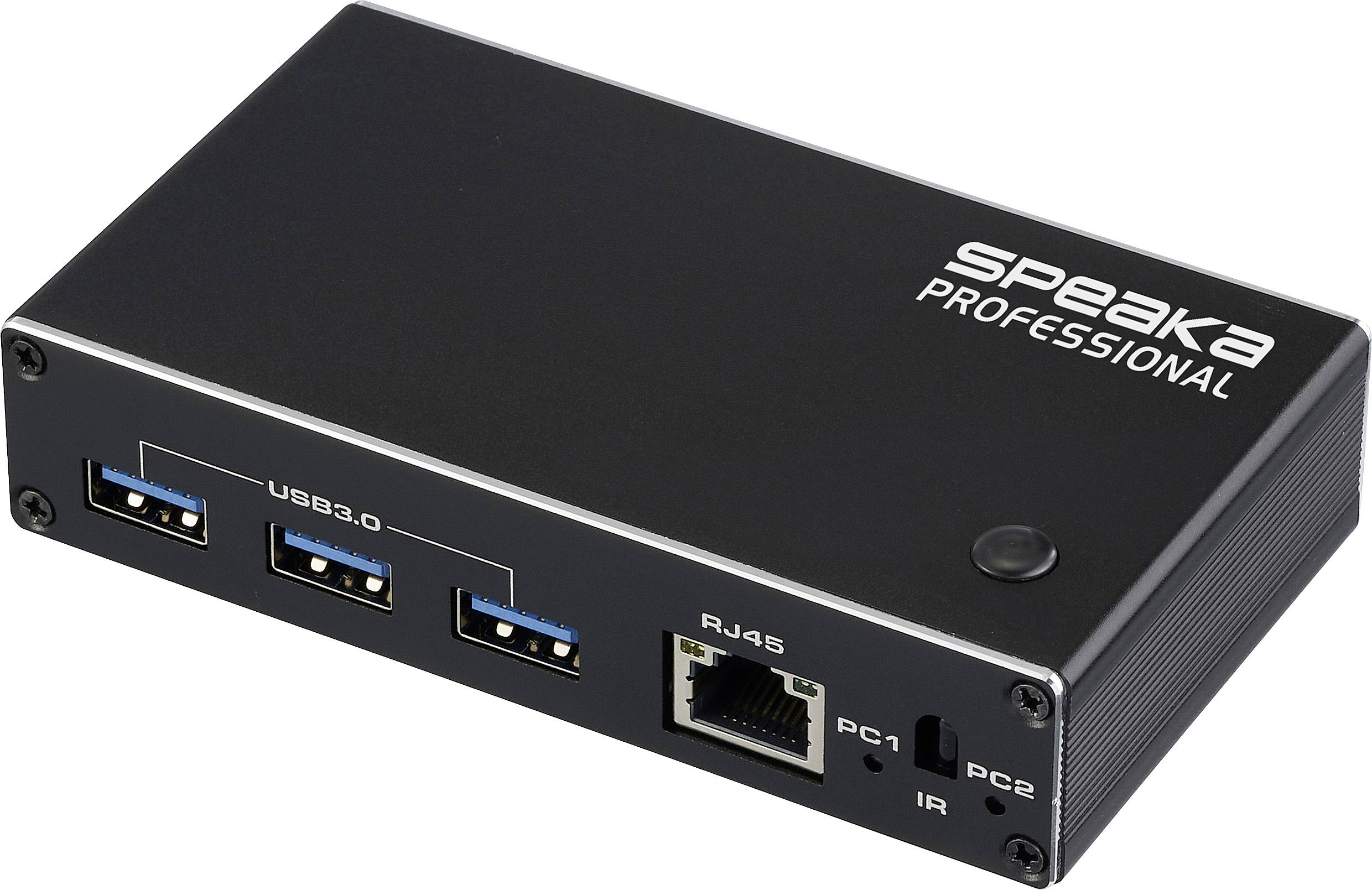 SpeaKa Professional HDMI 2.1 Slim KVM 2X1 USB3.0 +IR, Black Switch HDMI HDMI 3840 x 2160 Pixel