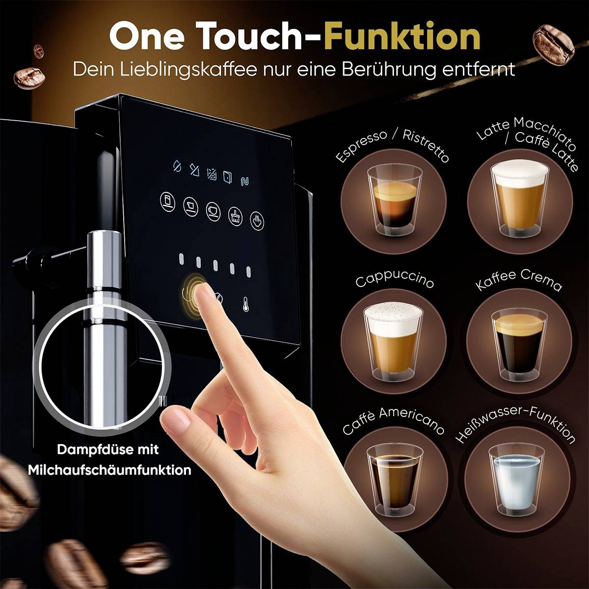 Profi Cook PC-KAV 1281 501281 Machine espresso noir