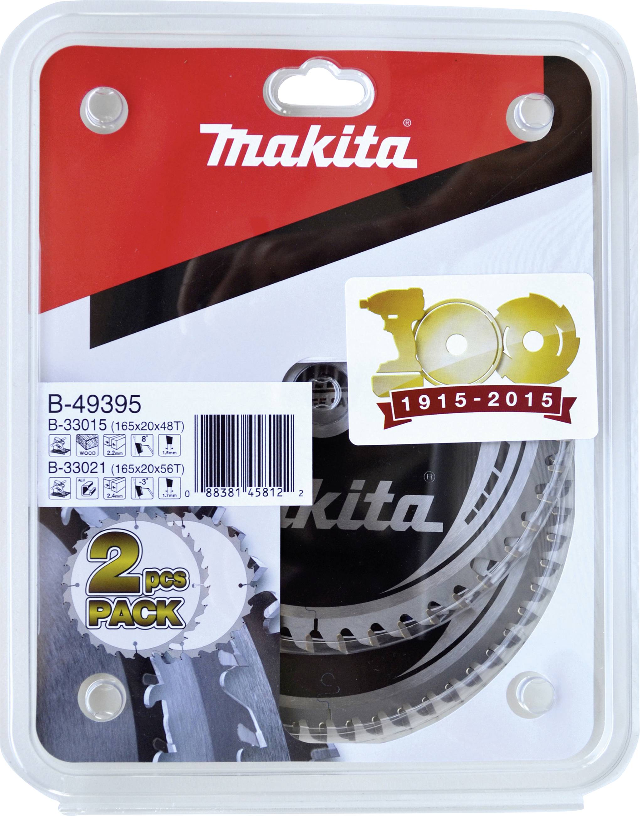 Makita B-49395 SET Makita HM 165 MM 2pcs B-49395 2 pc(s)
