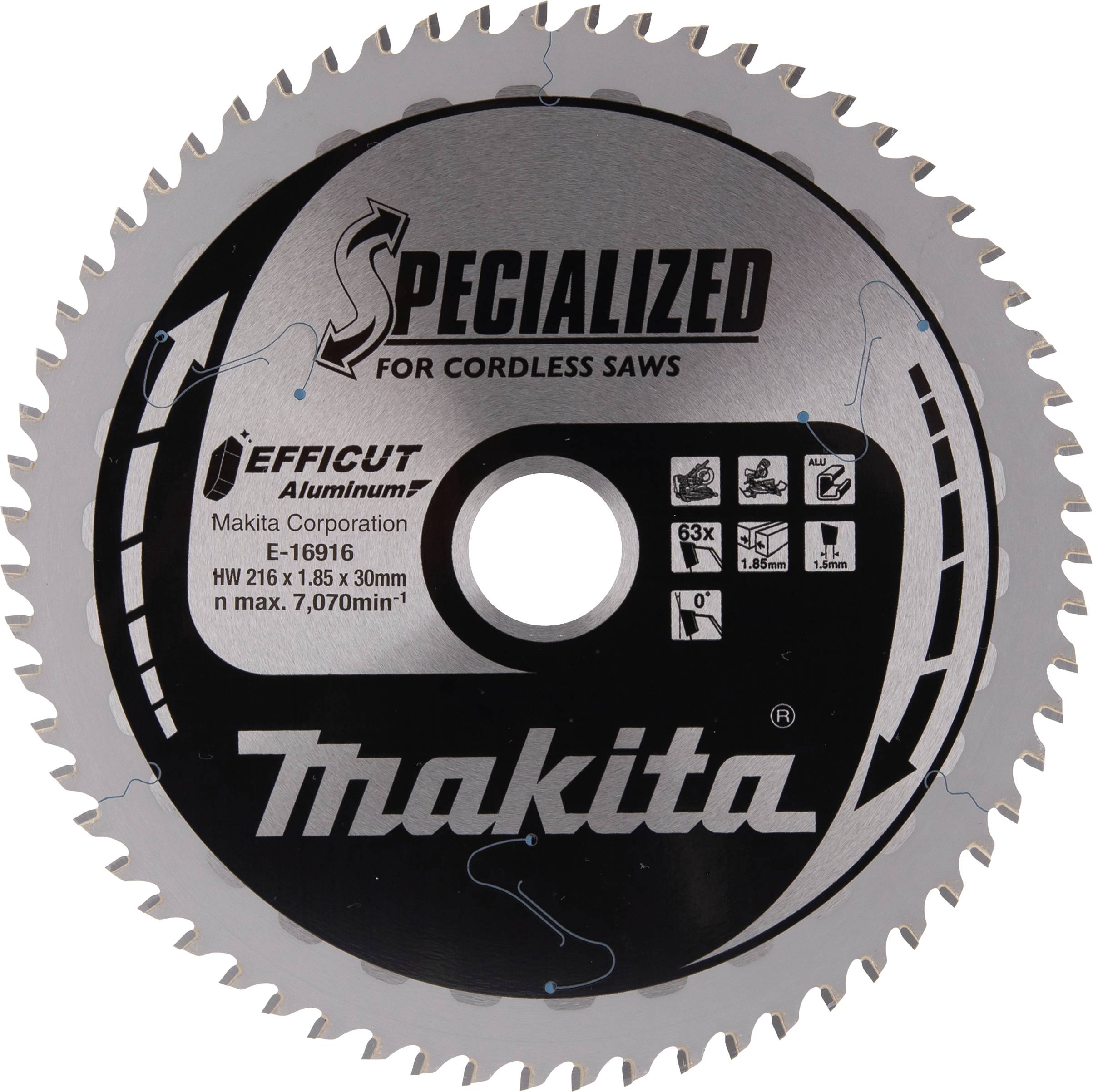 Lame de Makita EFFICUT. 216 x 30 x 63 E-16916 Makita E-16916
