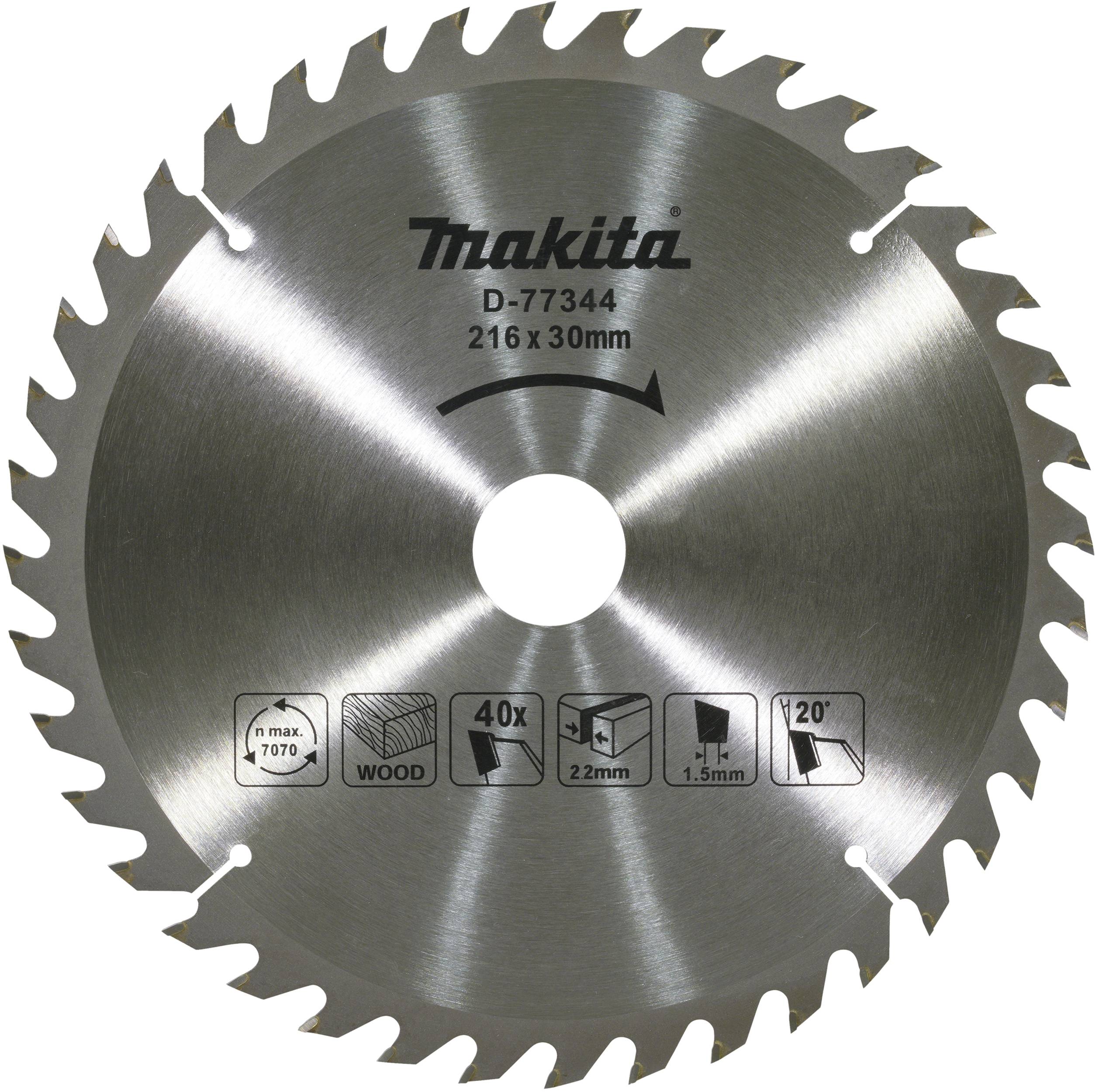 Lame Makita TCT 216 x 2,2x30 mm 40Z D-77344 Makita D-77344