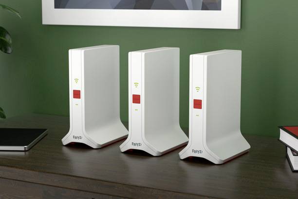 FRITZ! Répéteur Wi-Fi FRITZ!Mesh Set 4200 3er-Set 20003107 LAN 10/100/1000 Mo/s maillé