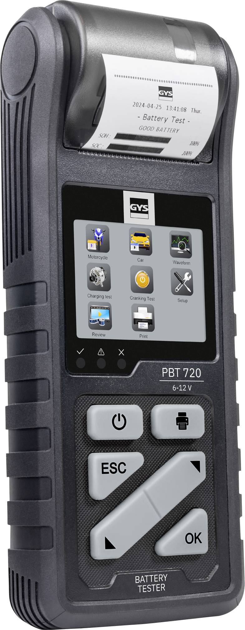 GYS BATTERIETESTER PBT720 - START/STOP Testeur de batterie de voiture 26 cm x 10.5 cm x 5 mm