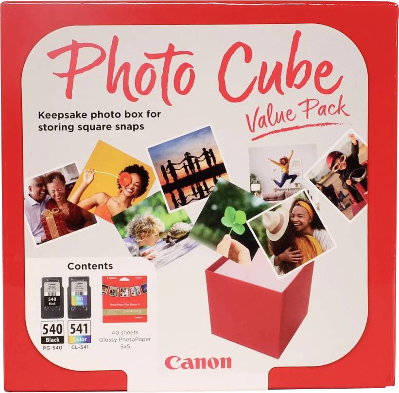 Canon Set de cubes photos PG-540/CL-541 Photo Cube d'origine pack bundle noir, couleur 5225B012