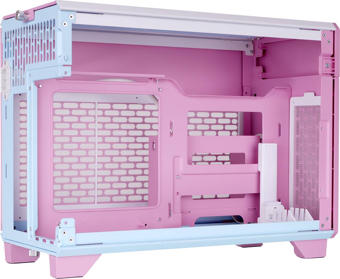 mini-tour Thermaltake TR100 Bubble Pink Boîtier gaming rose bubble gum