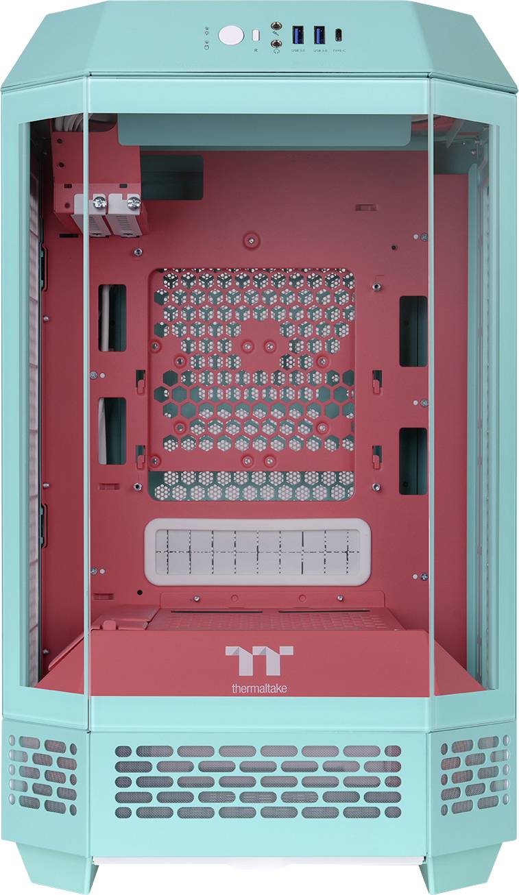 mini-tour Thermaltake The Tower 250 Mint Strawberry Boîtier gaming menthe, fraise