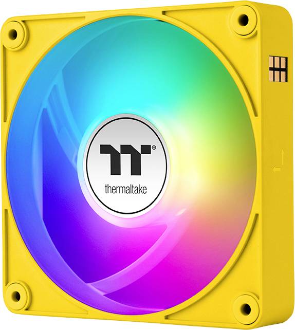 Thermaltake CT140 EX Reverse ARGB Sync PC Cooling Fan Bumblebee 3 Pack Ventilateur pour PC jaune (l x H x P) 120 x 120 x 25 mm