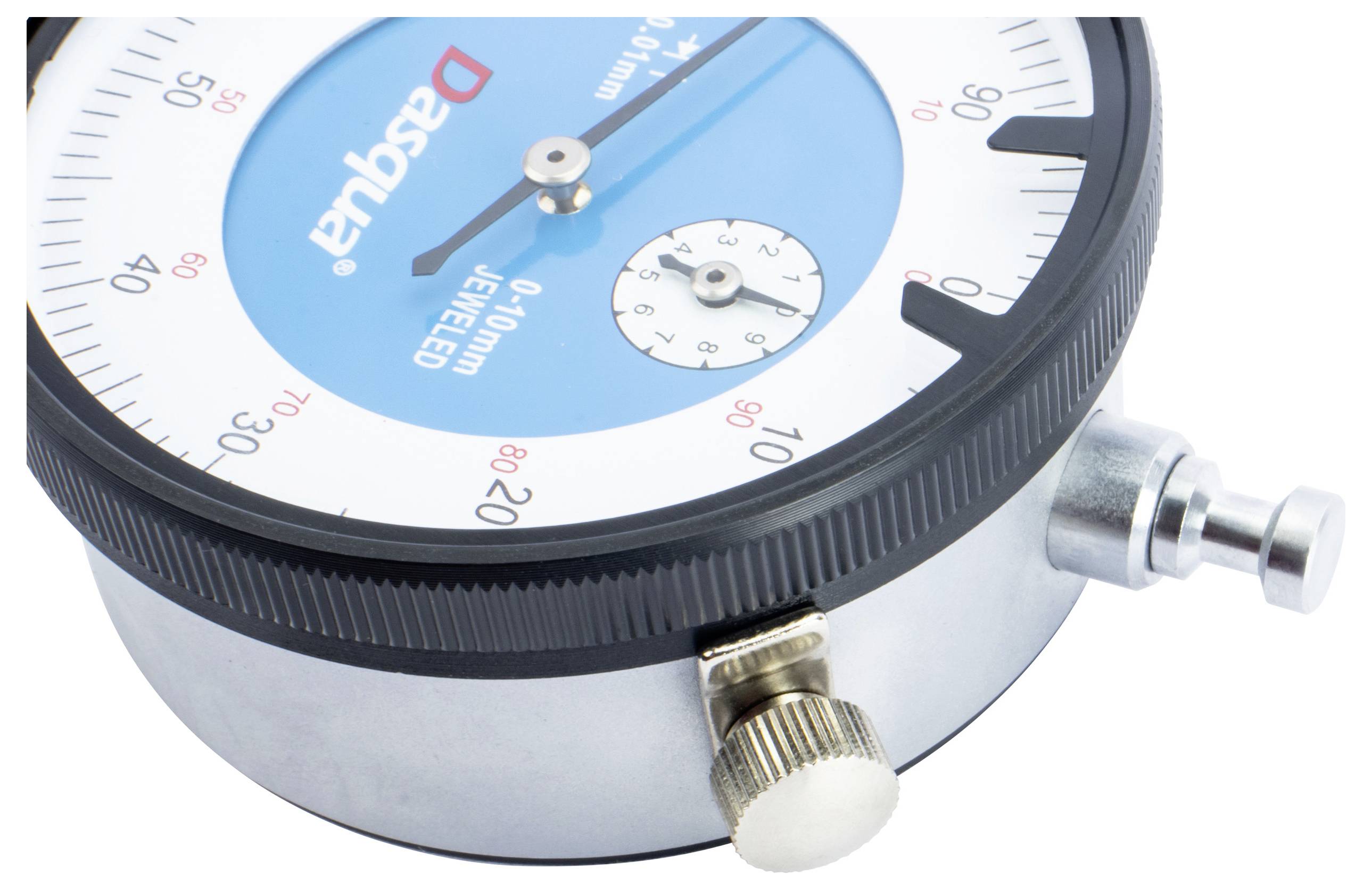 Dasqua 5111-0000 Comparateur avec mesure de contrôle 10 mm Lecture: 0.01 mm