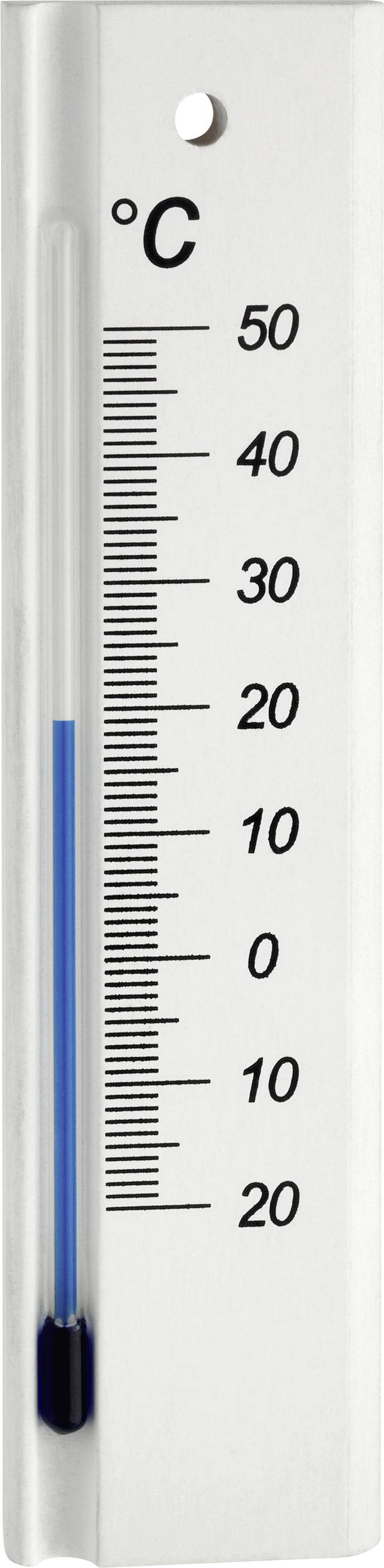 TFA Dostmann Analoges Innenthermometer aus Buche Thermomètre blanc 12.1053.09