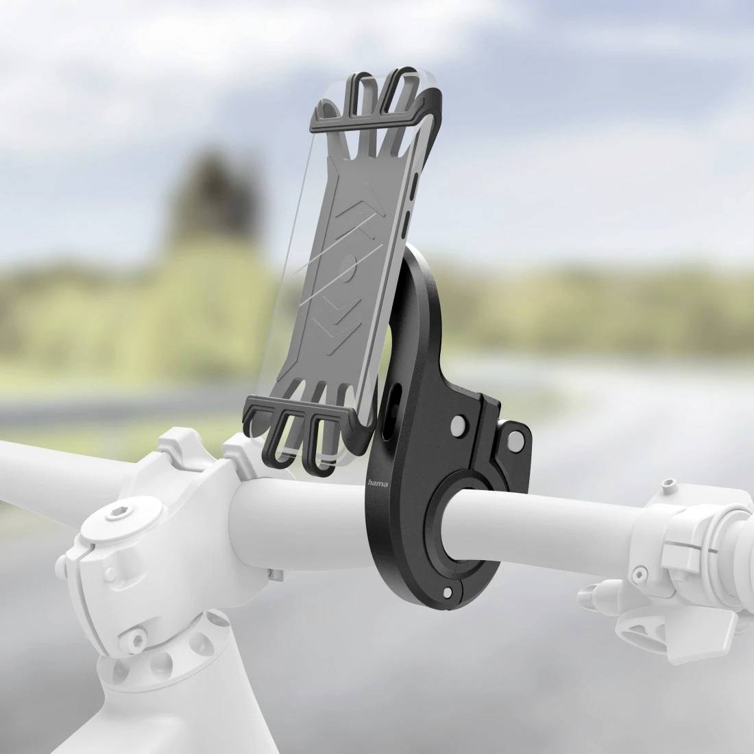 Hama Handyhalterung für E-Bike, schnelle Anbringung, Silikon, drehbar, universal Support de téléphone portable pour voiture
