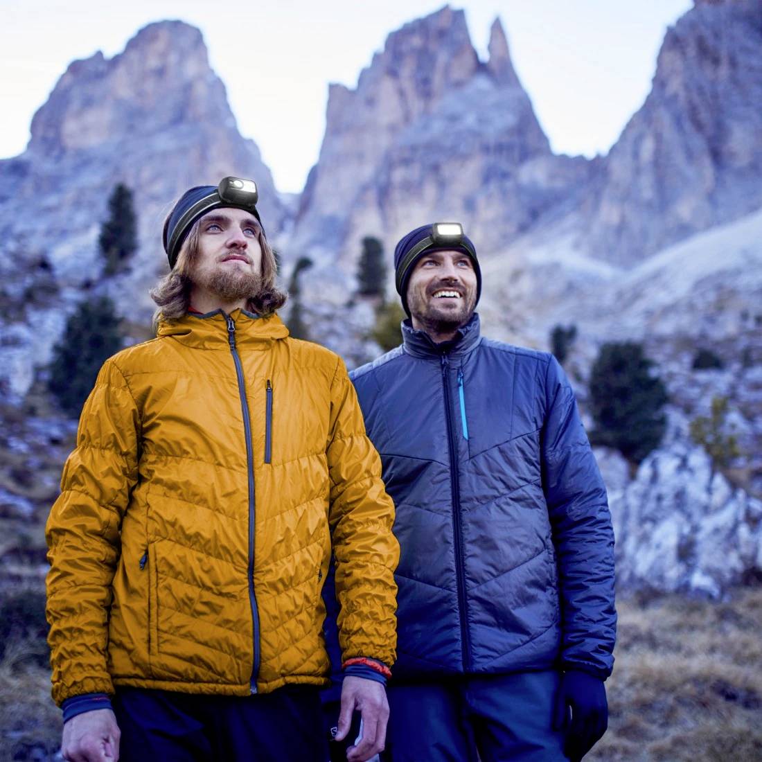 Hama LED-Stirnlampe "HL350", Batterien, COB, Kopflampe, Warnlicht, Pfeife,7 Modi Lampe frontale 95 g