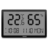 Hama Thermometer und Hygrometer "Lombok", digital, für innen, Schwarz Thermo-hygromètre 00222232 Hama Thermometer und Hygrometer "Lombok", digital, für innen, Schwarz Thermo-hygromètre 00222232