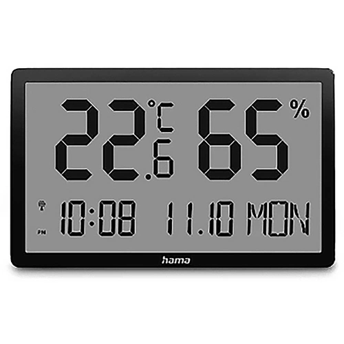 Hama Thermometer und Hygrometer "Lombok", digital, für innen, Schwarz Thermo-hygromètre 00222232 Hama Thermometer und Hygrometer "Lombok", digital, für innen, Schwarz Thermo-hygromètre 00222232
