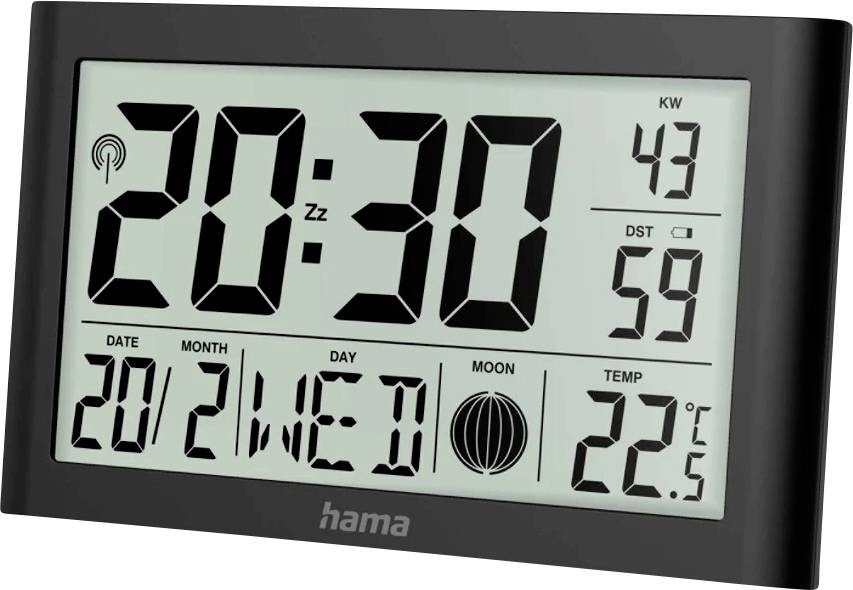 Horloge radiopilotée Hama 00222217 200 mm x 26 mm x 120 mm
