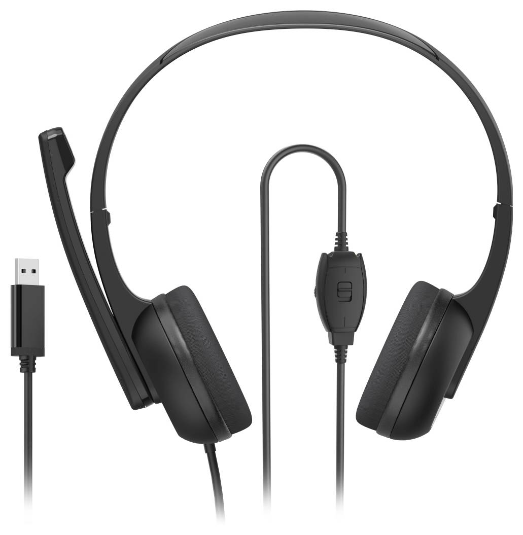 Hama PC-Office-Headset "HS-USB250 V2", Stereo, Schwarz Micro-casque supra-auriculaire noir