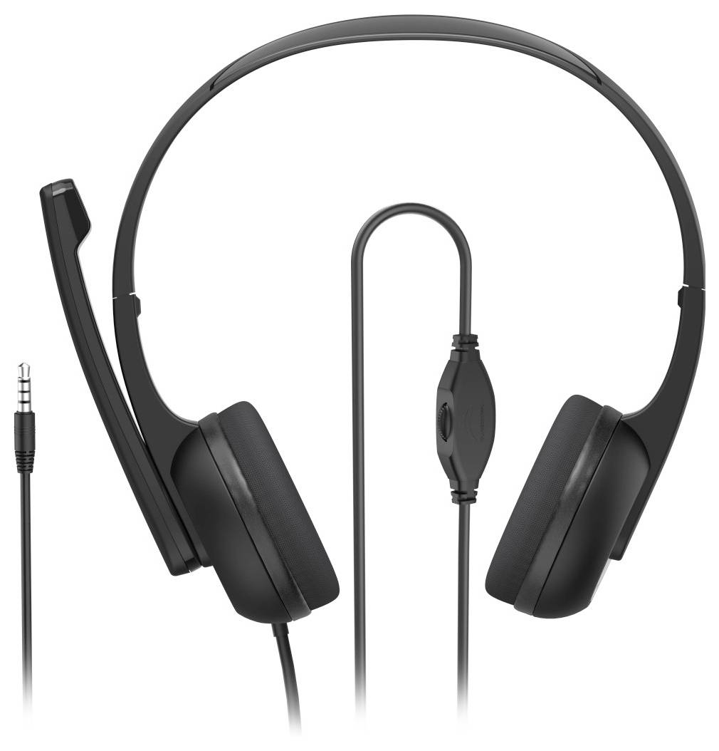 Hama PC-Office-Headset "HS-P150 V2", Stereo, Schwarz Micro-casque supra-auriculaire noir