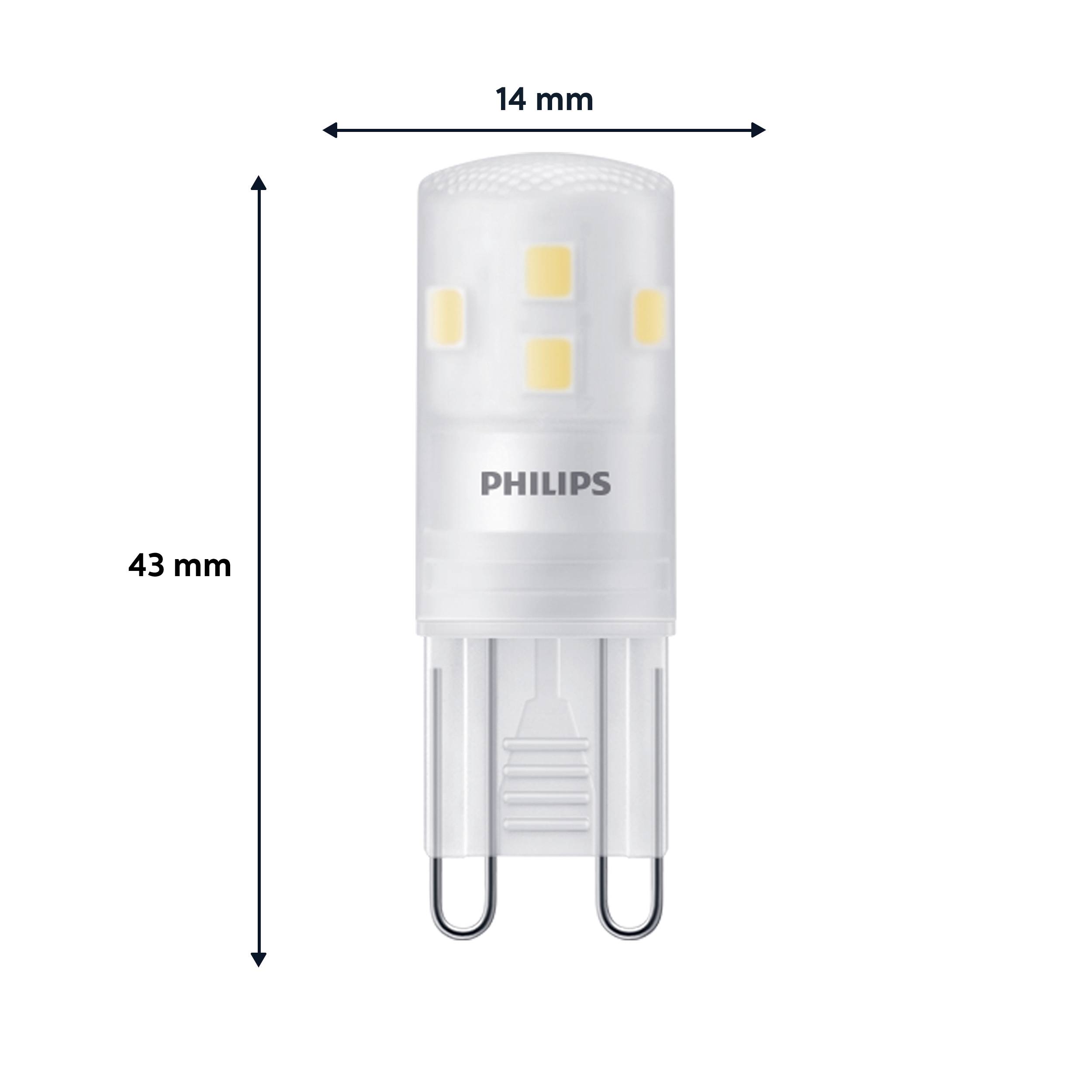 Philips 8720169302075 LED CEE E (A - G) G9 1.9 W = 25 W blanc chaud 3 pc(s)