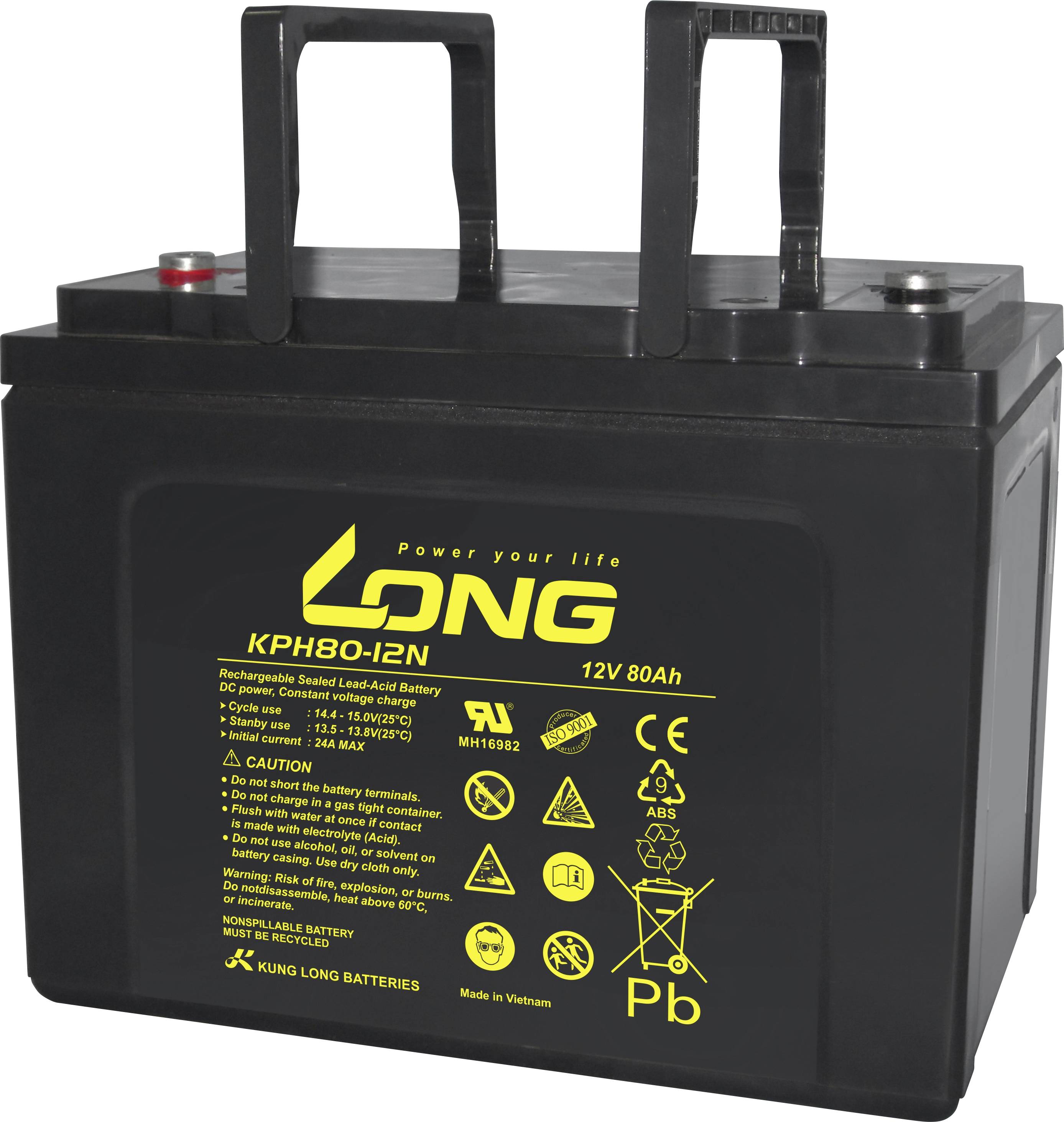Long KPH80-12N-M Batterie au plomb plomb (AGM) 80 Ah 12 V 1 pc(s)