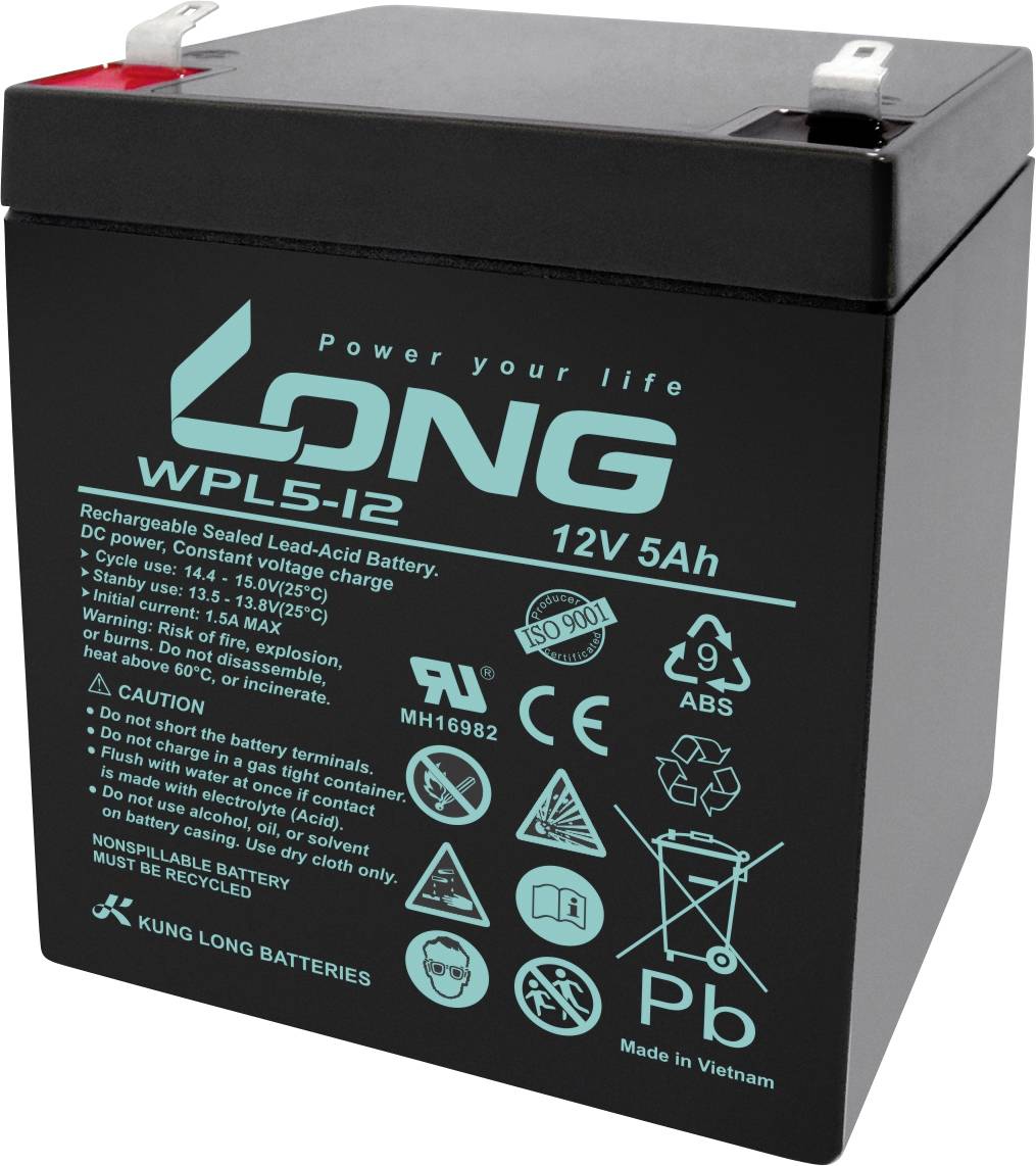 KungLong WPL5-12-M/F2 Batterie au plomb plomb (AGM) 5 Ah 12 V 1 pc(s)