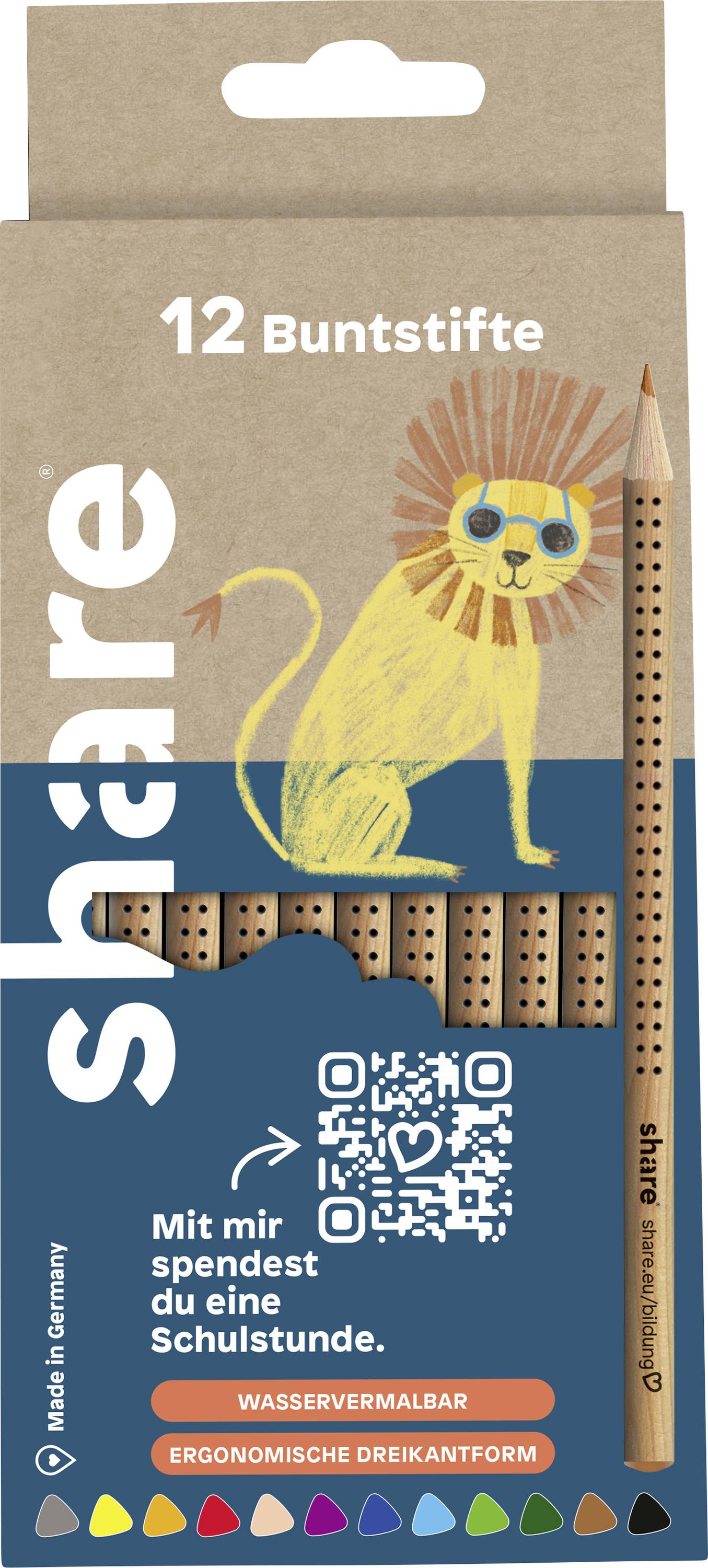 share Stylo multicolore 4-0022-12 noir, rouge, bleu, vert, jaune, orange, marron, violet, bleu clair, gris foncé, beige 1 pc(s)