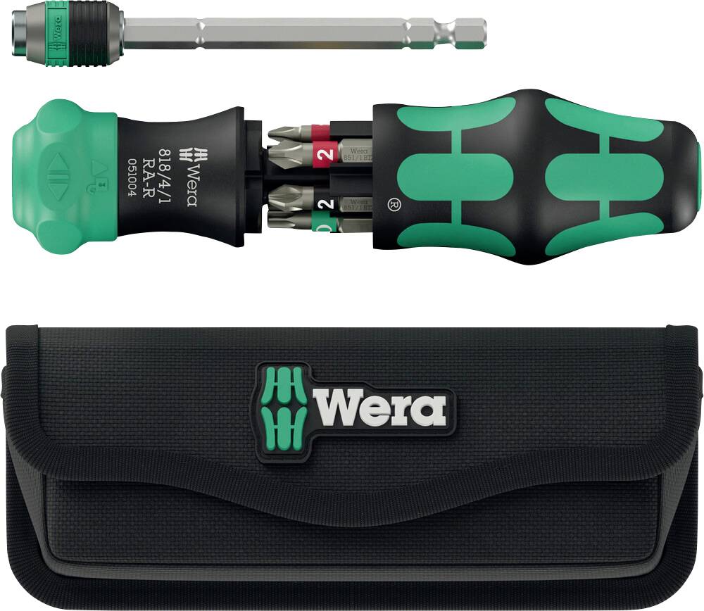 Wera Kraftform Kompakt 20 RA-R mit Tasche Tournevis porte-embouts 1/4"