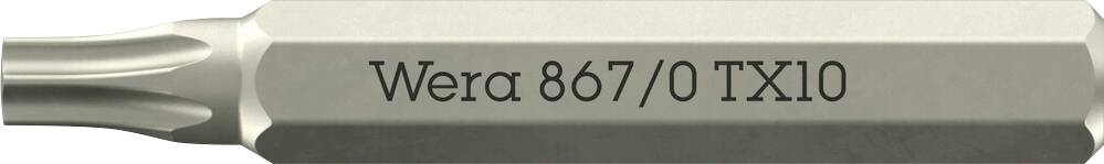 Wera 05058133001 867 Micro TORX® Embout Torx Propulseur: 1/4" (6.3 mm) Sortie: TORX TX 10 30 mm