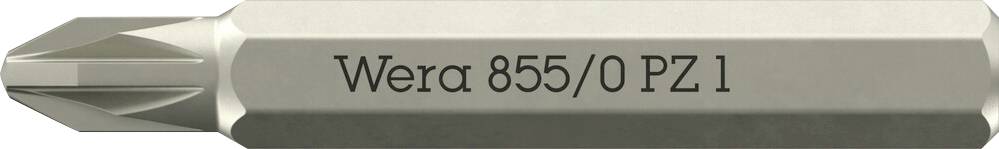 Wera 05058141001 855 Micro Embout cruciforme Propulseur: 1/4" (6.3 mm) Sortie: vis Pozidriv PZ 1 30 mm