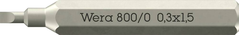 Wera 800 Micro Embout pour vis à tête fendue 1.5 mm