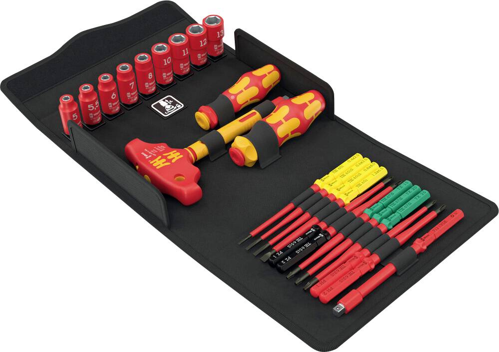 Wera Kraftform Kompakt VDE 24 Allrounder Set 1 VDE Lots de lames de rechange cruciforme Phillips, vis Pozidriv, TORX, vis à fente