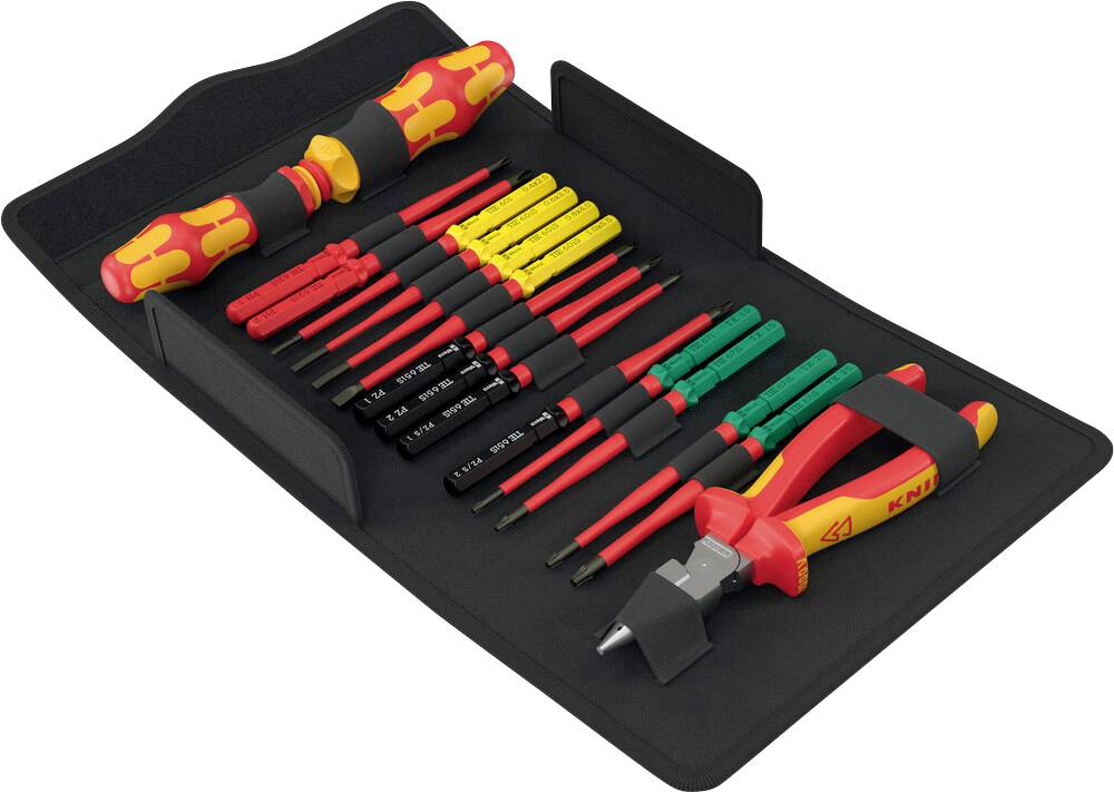 Wera Kraftform Kompakt VDE 17 extra slim 2 Tool Finder 05006610001 Jeu d'outils 17 pièces