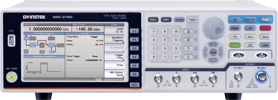 GSG-2160 (GPIB) (CE) Vector Signal Genererator Générateur de signaux GW Instek 9 kHz - 6 GHz 1 canal