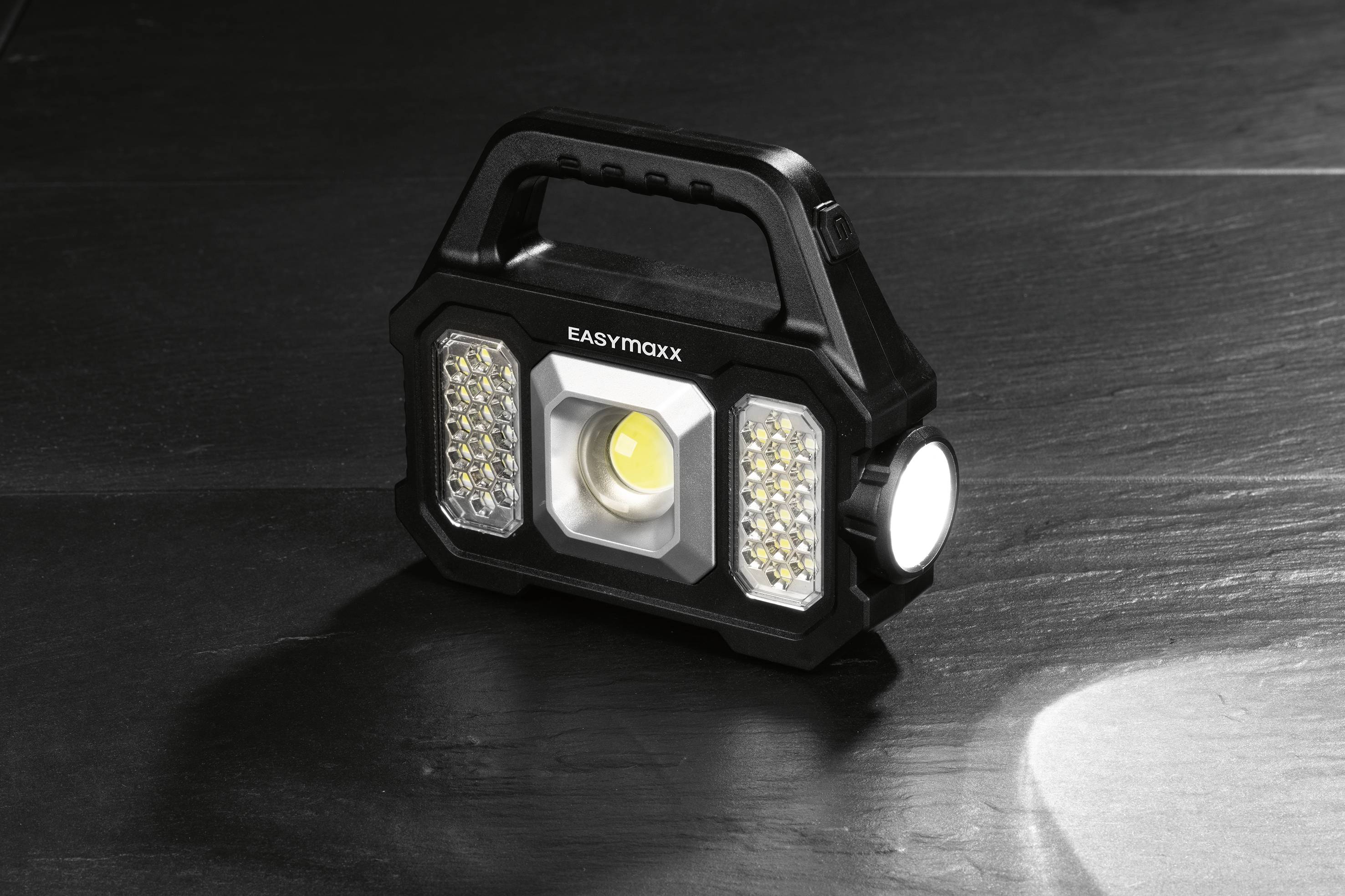 easymaxx 12899 LED, LED COB Lampe de travail à batterie, solaire