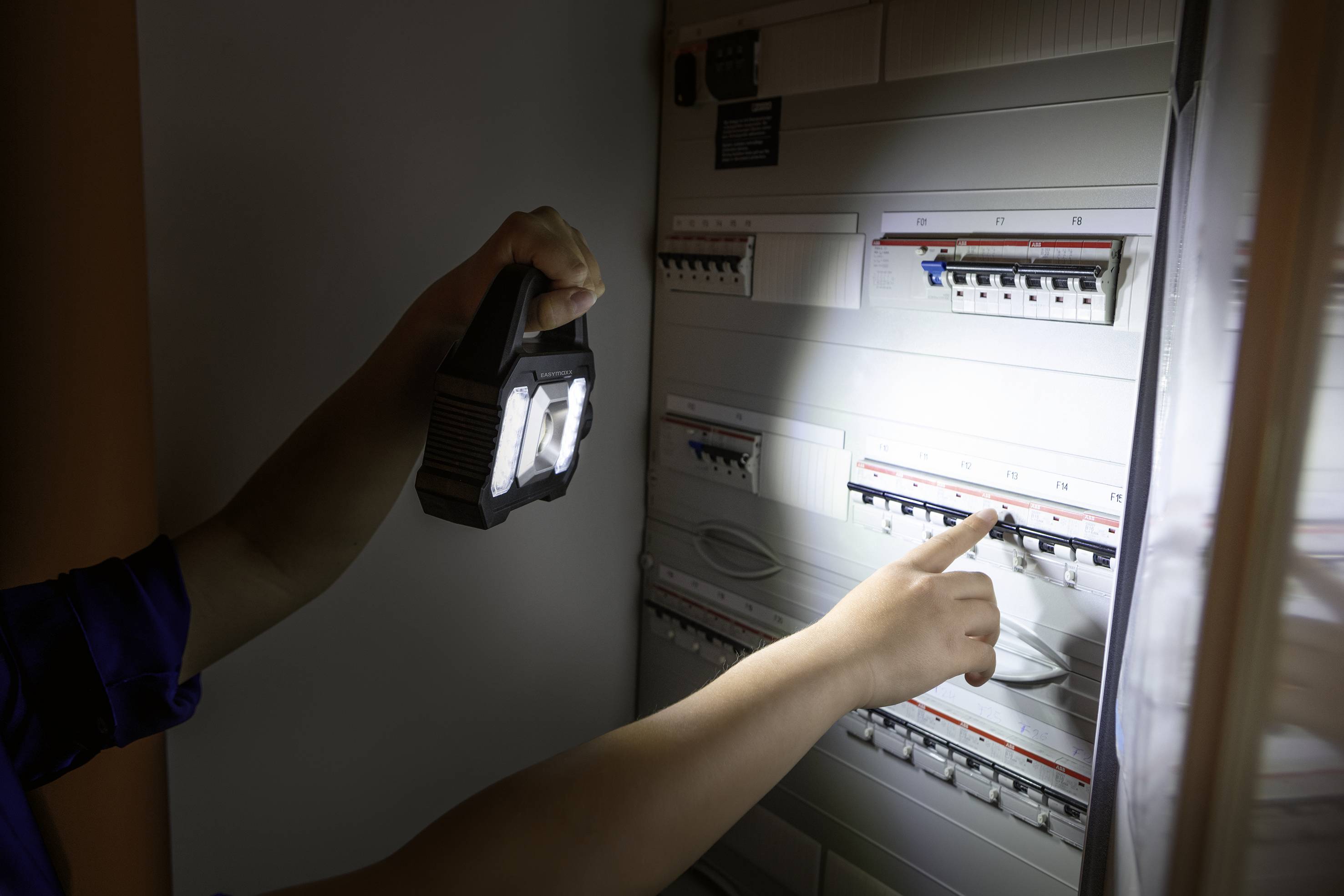 easymaxx 12899 LED, LED COB Lampe de travail à batterie, solaire