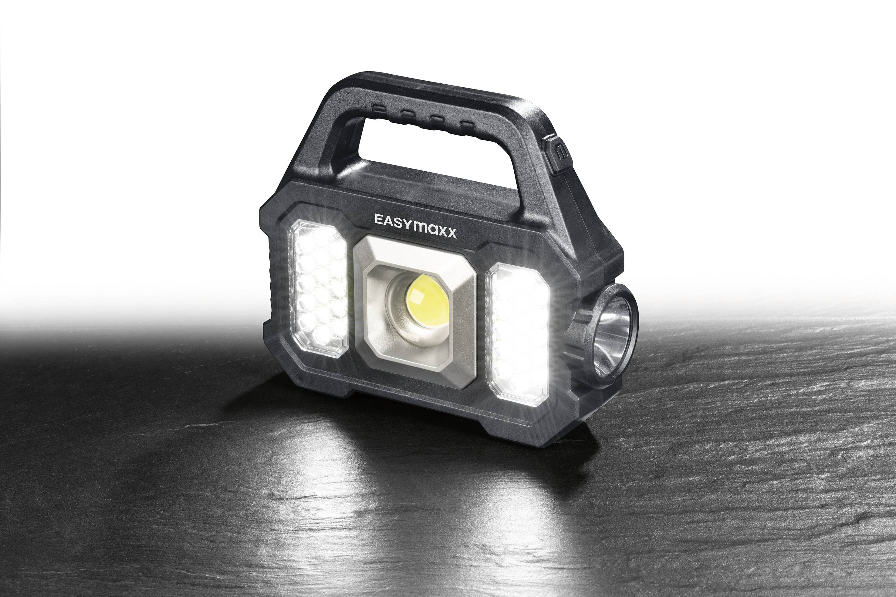 easymaxx 12899 LED, LED COB Lampe de travail à batterie, solaire