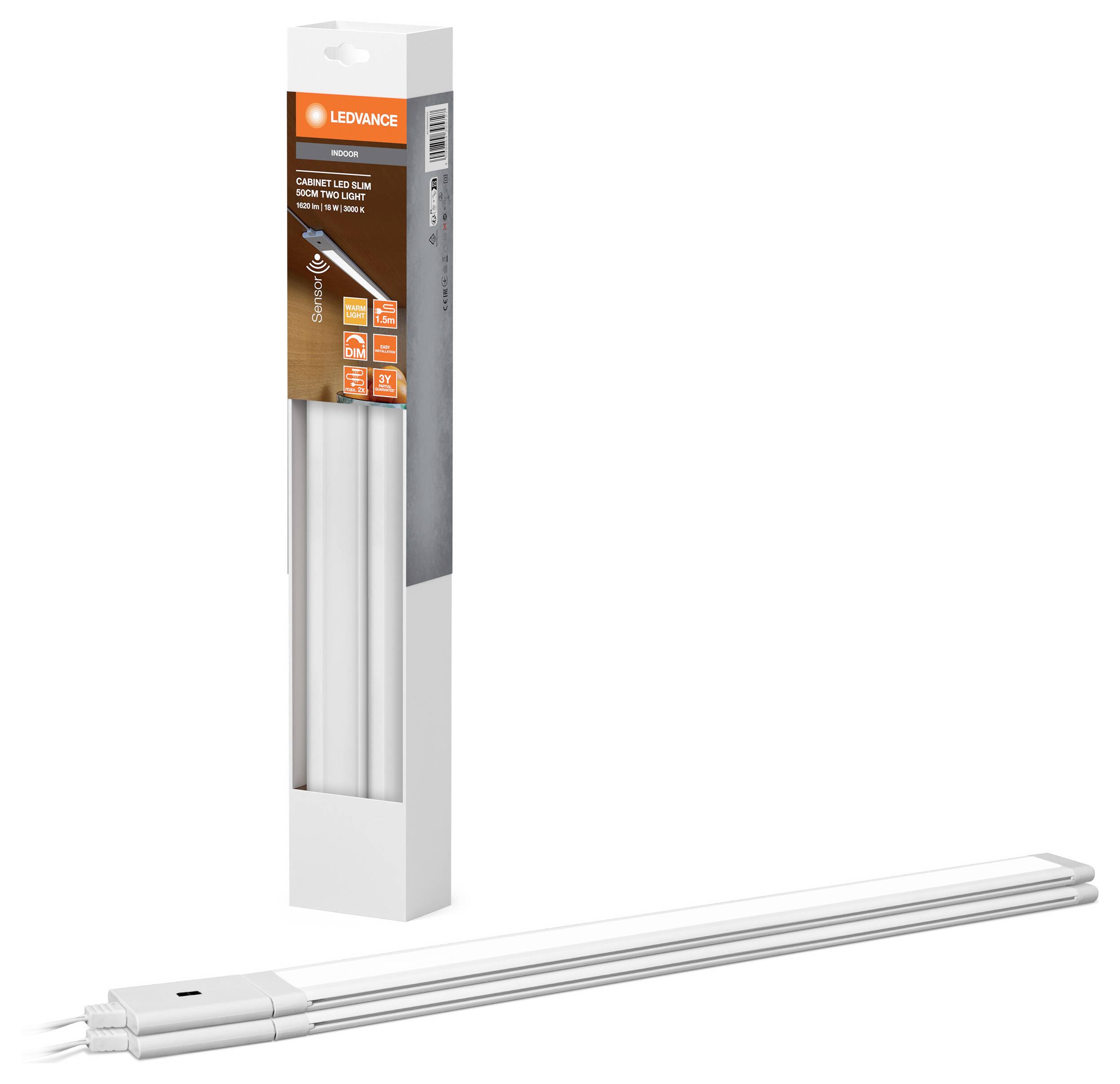 LEDVANCE Cabinet LED Slim Sensor 300mm Two Light Lampe LED pour dessous d'armoire avec détecteur