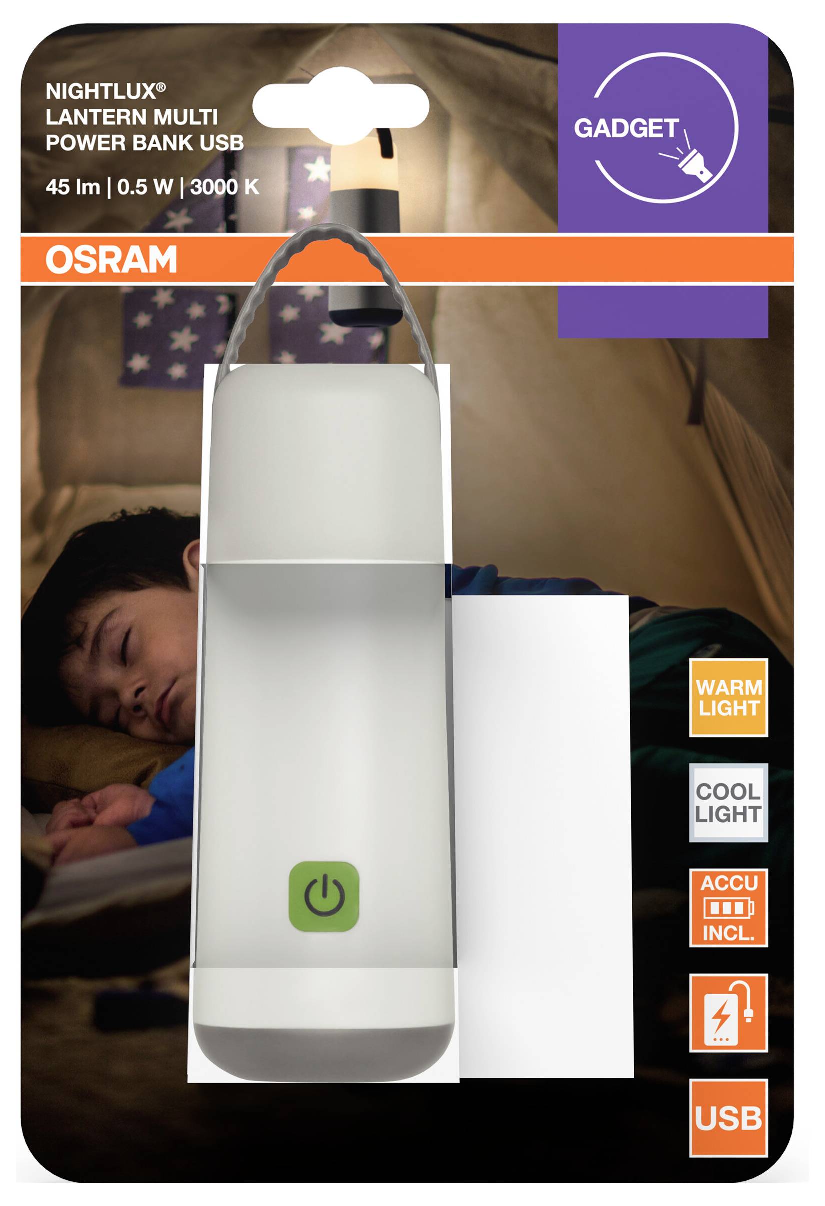 Veilleuse LED OSRAM HOMELIGHTING NIGHTLUX MOBILE MULTI Power-bank 4099854530913