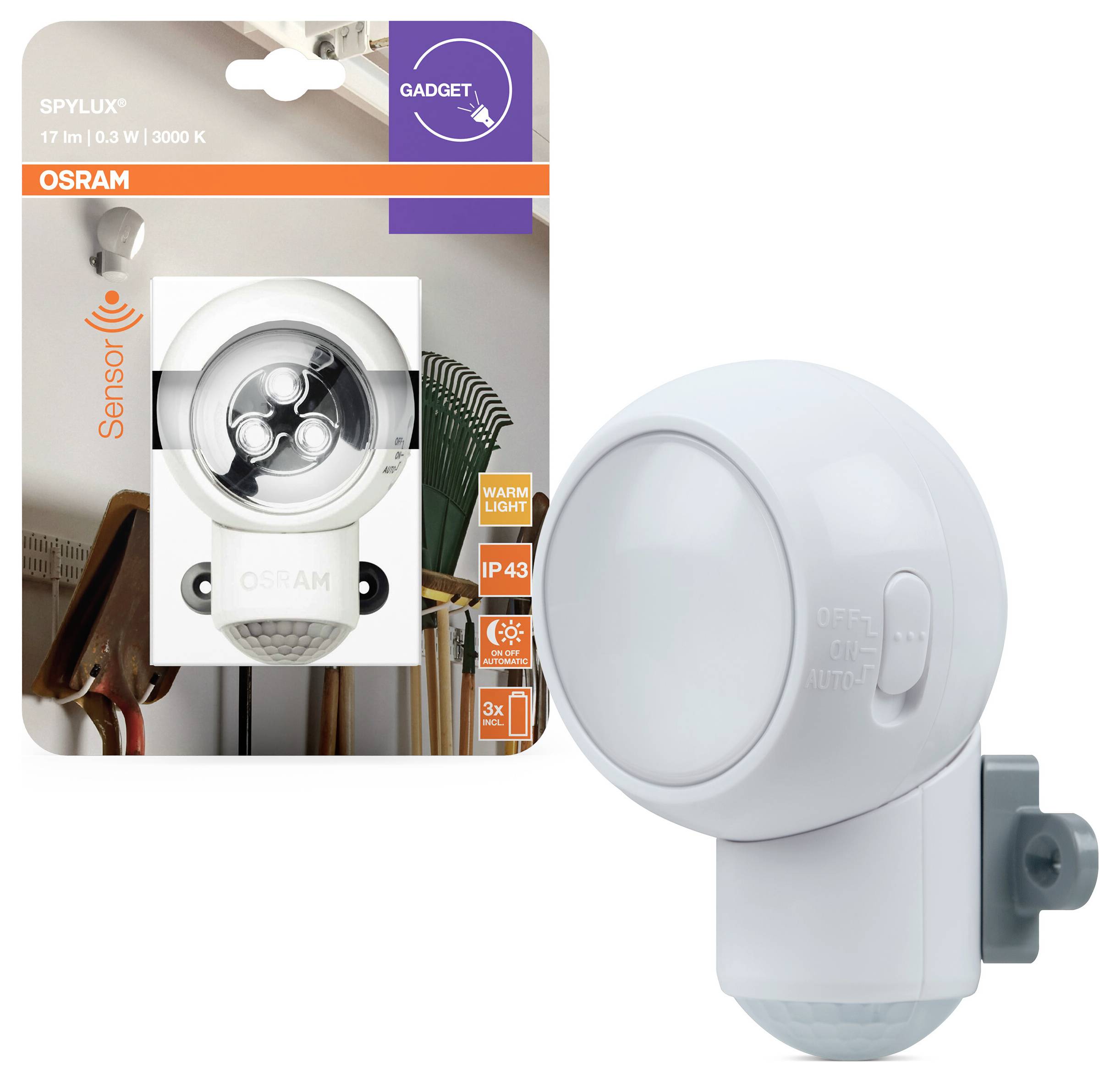 Veilleuse LED OSRAM HOMELIGHTING SPYLUX White 4099854531330