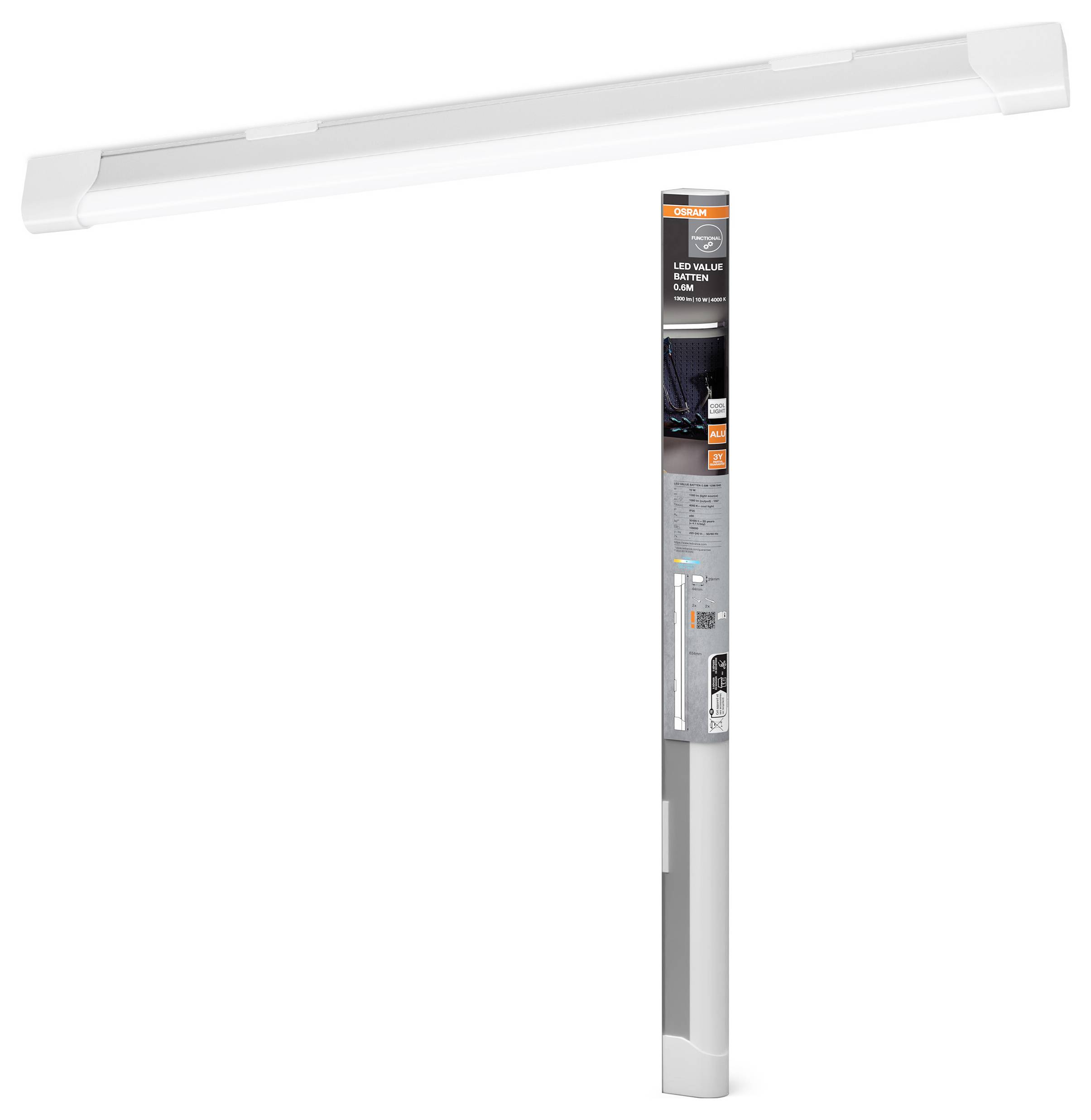 OSRAM HOMELIGHTING LED Value Batten 600 mm 10 W 4000 K Réglette à LED