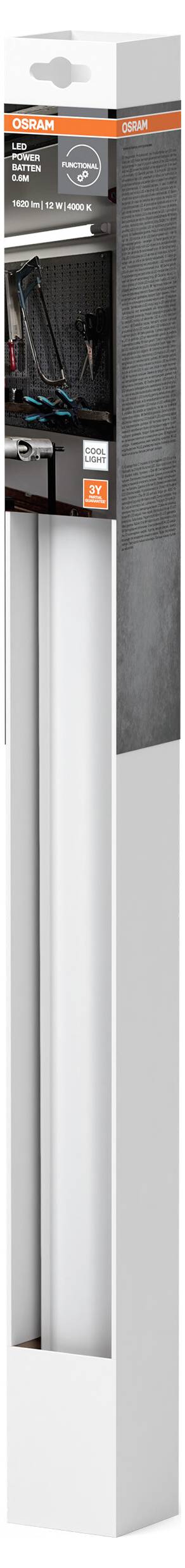 OSRAM HOMELIGHTING LED Power Batten 600 mm 12 W 4000 K Réglette à LED