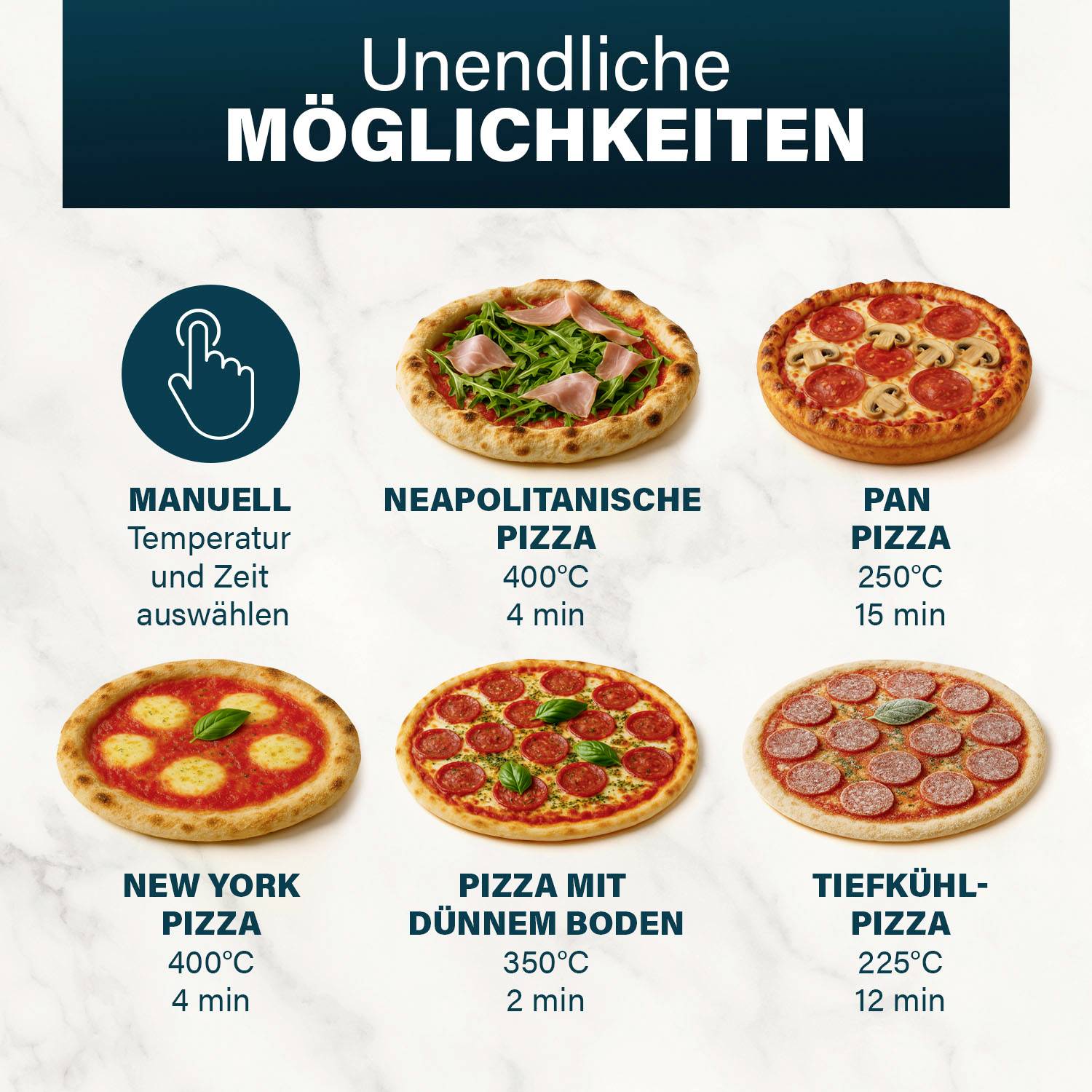 Princess Pro Max Four à pizza avec pierre à pizza