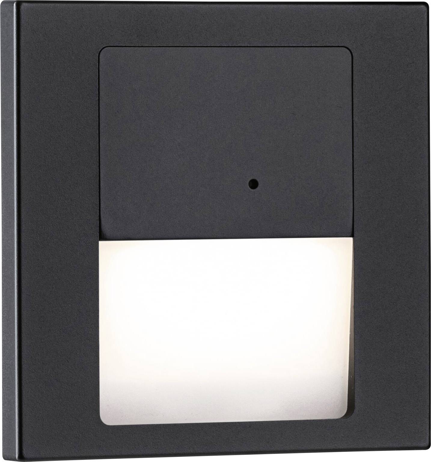 Paulmann 80004 Tsaro eckig 80x36mm 1W 80lm 230V 2700K Luminaire mural encastré LED 1 W noir (mat)