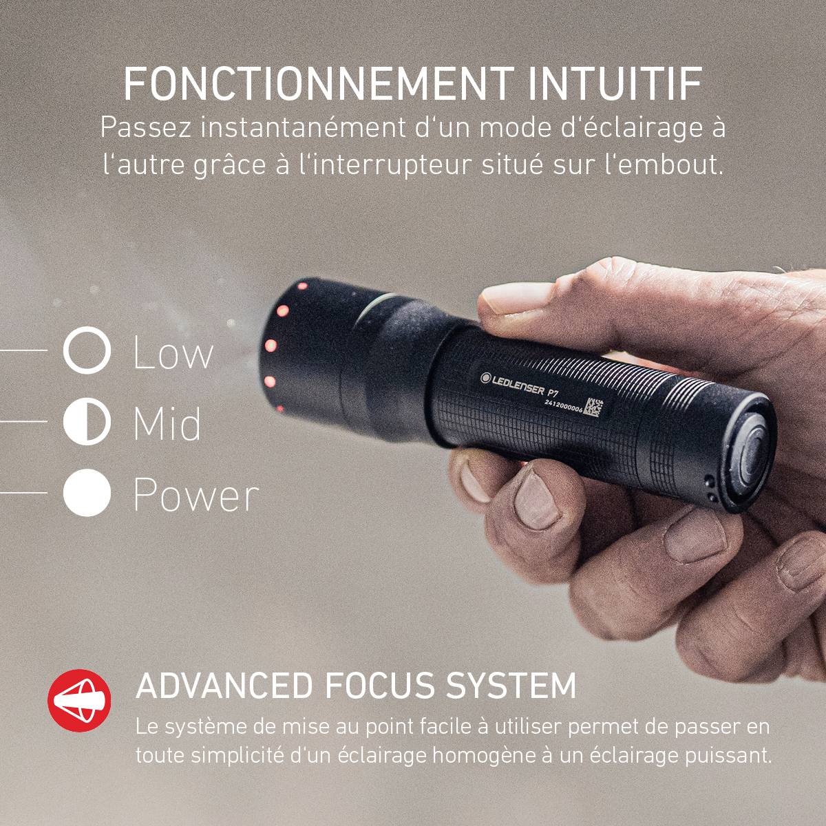 Ledlenser P7 Lampe de poche à pile(s) 650 lm 30 h