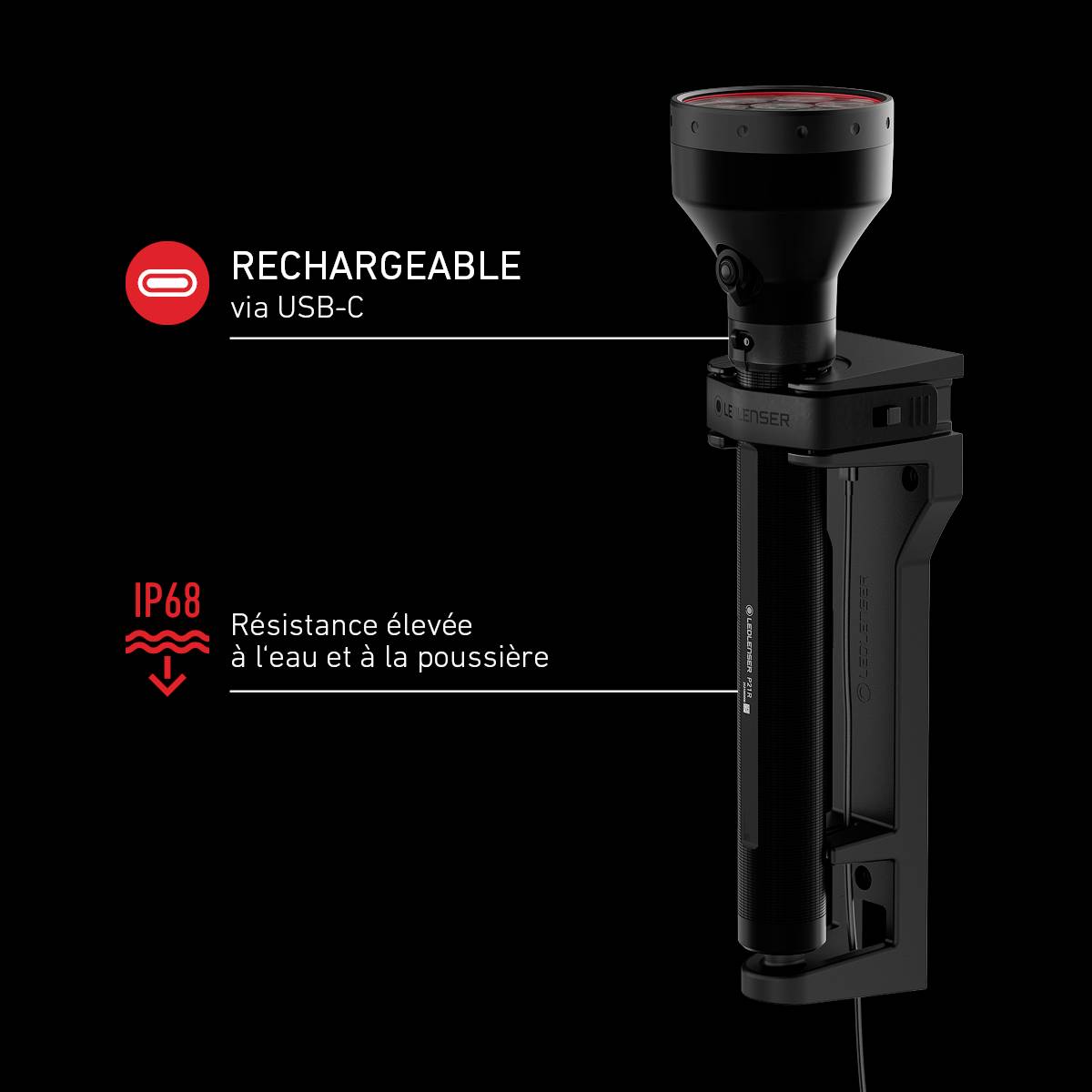 Ledlenser P21R Lampe de poche à batterie 5000 lm 25 h