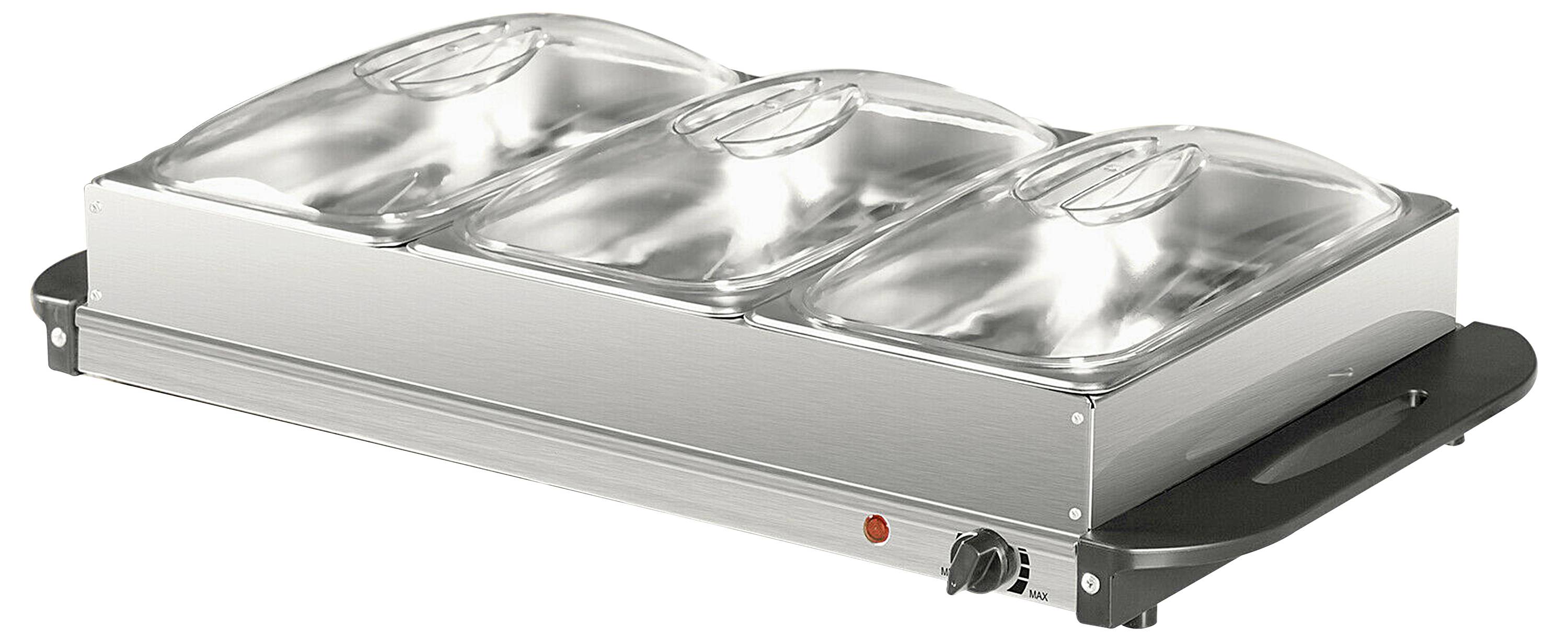 Silva Homeline SH 4.1 425009 Chauffe-plat de buffet acier inoxydable, noir