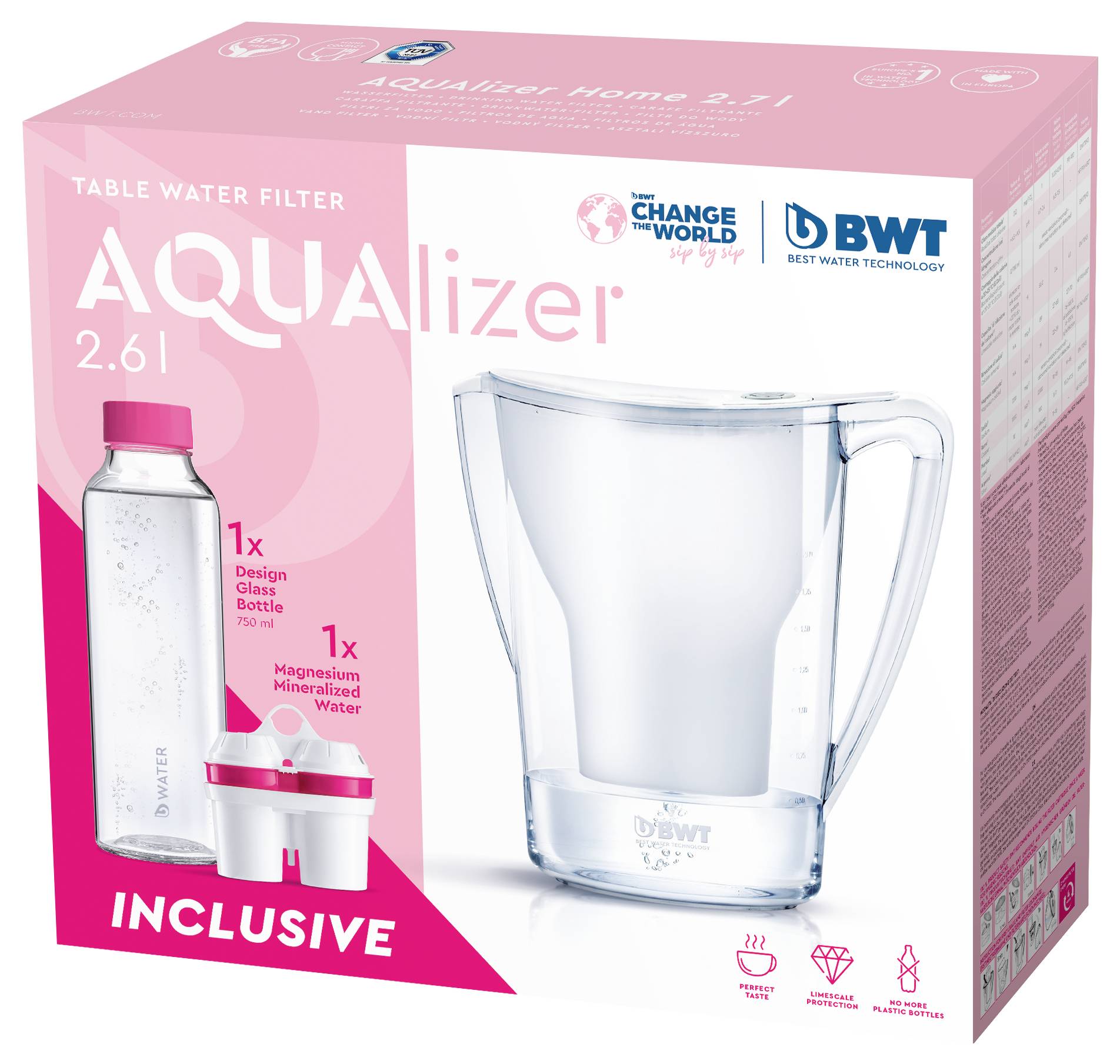 BWT AQUALIZER Home 626883 Carafe filtrante 2.7 l blanc