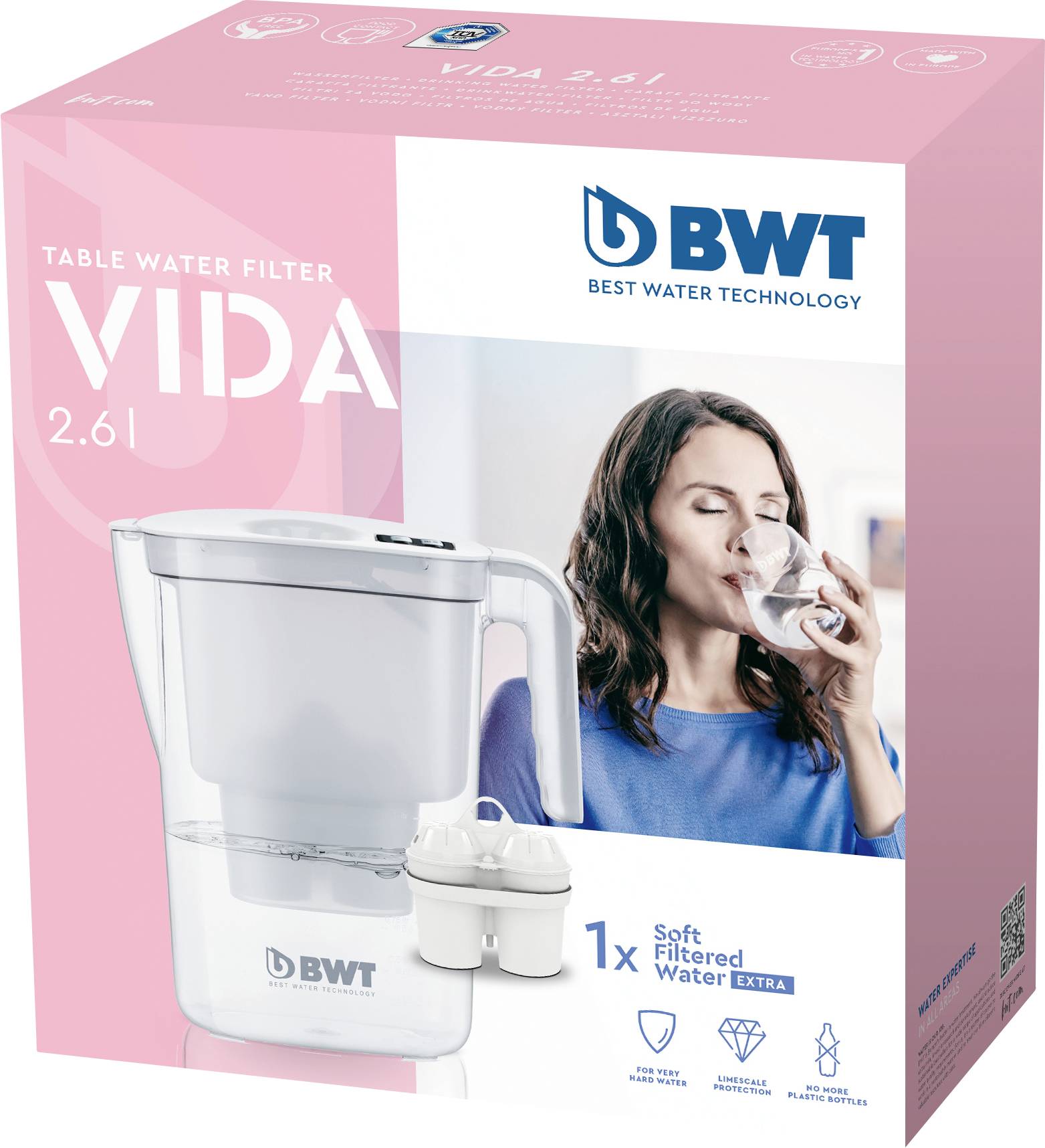 BWT VIDA 305497 Carafe filtrante 2.6 l blanc